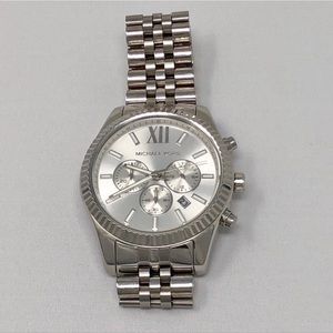 Michael Kors silver chronograph watch